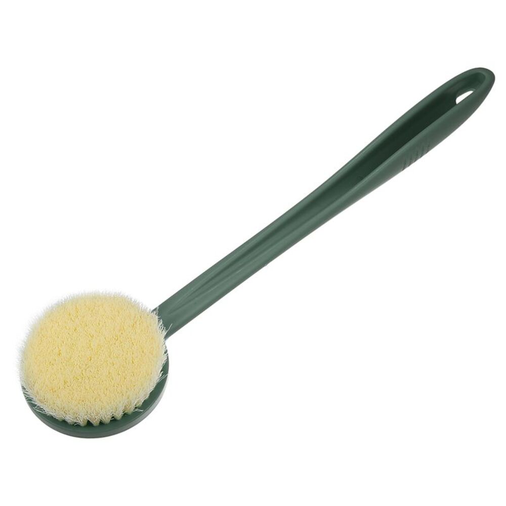 1 Pc Body Bath Brush with Long Handle for Skin Exfoliating PP Green